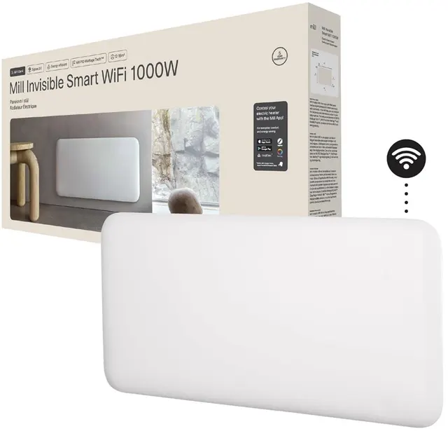 Grzejnik Mill Invisible Smart WiFi Heater PA1000WIFI4 Panelowy 1000W 12-16m2 Biały IPX4