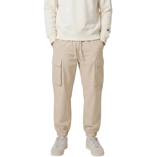 Spodnie męskie Champion Woven Cargo Pants beżowe 221867 MS041 L