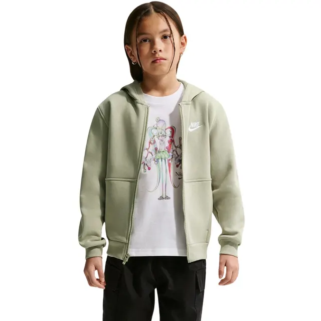 Bluza dla dzieci Nike Sportswear Club Fleece jasnozielona FD3004 304 M