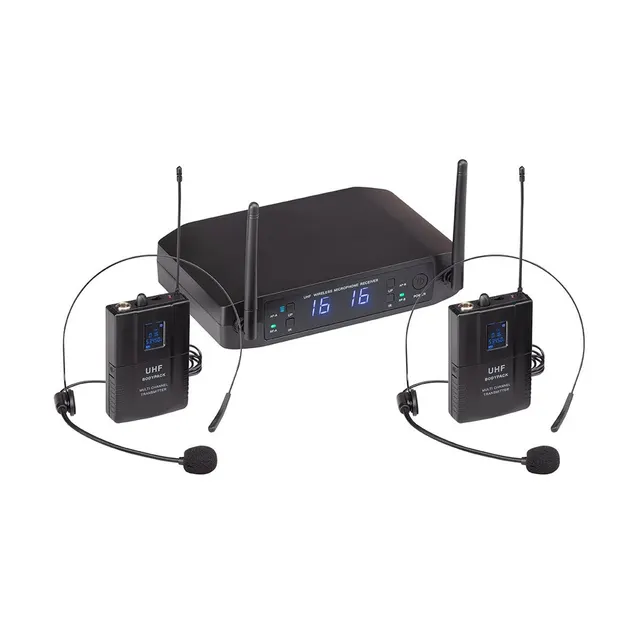 Soundsation WF-U216PP-A1 - podwójny system bezprzewodowy UHF 520-550 MHz 2 mikrofony nagłowne