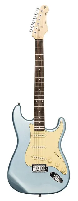 Stagg SES-30 IBM - gitara elektryczna SSS Ice Blue Metallic korpus z paulowni