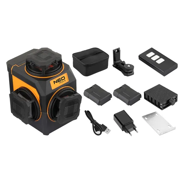Laser 3D 12 linii zielony etui magnetyczny uchwyt