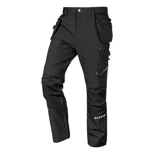 Spodnie robocze Mix&Match 4 way stretch z kaburami Cordura czarne rozmiar XXXL