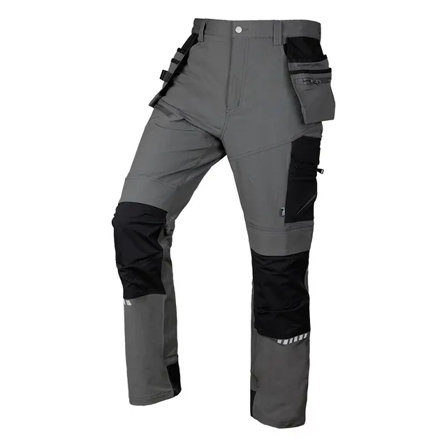 Spodnie robocze Mix&Match 4 way stretch z kaburami Cordura szaro-czarne rozmiar XXL