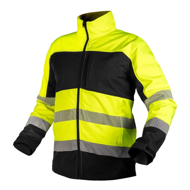 Kurtka robocza ostrzegawcza Softshell żółto-czarna rozmiar XXL
