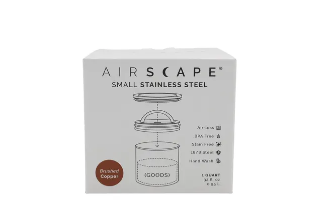 Airscape? Edelstahl-Aromabeh?lter klein kupfer geb?rstet