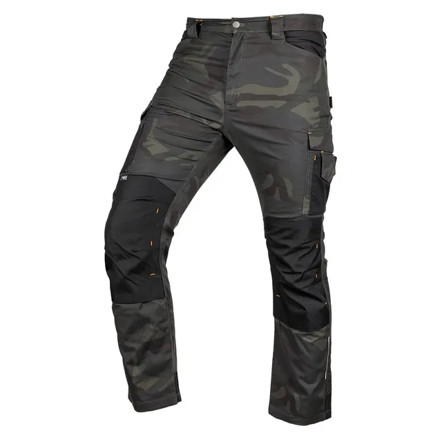 Spodnie robocze Mix&Match Canvas wzmocnienia z Cordury zielone moro rozmiar L