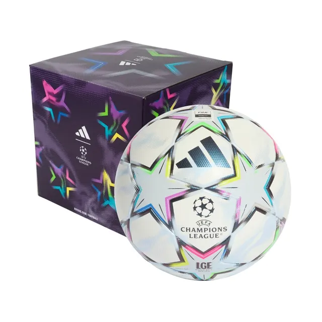 Piłka nożna adidas UCL League 26/27 League Stage Box biało-niebiesko-różowo-zielona KE9771 4