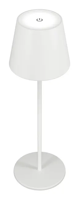 RealPower LED-Tischlampe dimmbar kalt/warm mit Akku weiss