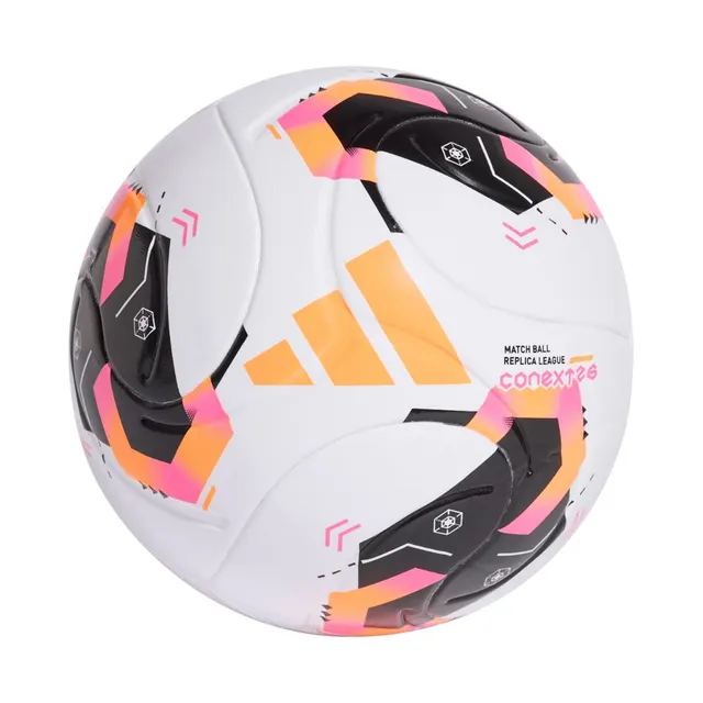 Piłka nożna adidas Conext 26 League biało-czarno-pomarańczowa KE5865 5