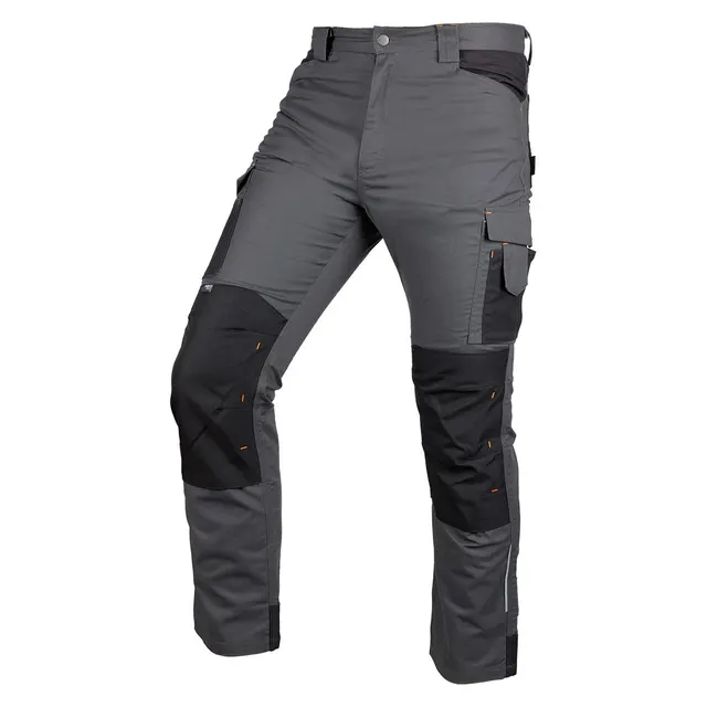Spodnie robocze Mix&Match Canvas wzmocnienia z Cordury szaro-czarne rozmiar XXL