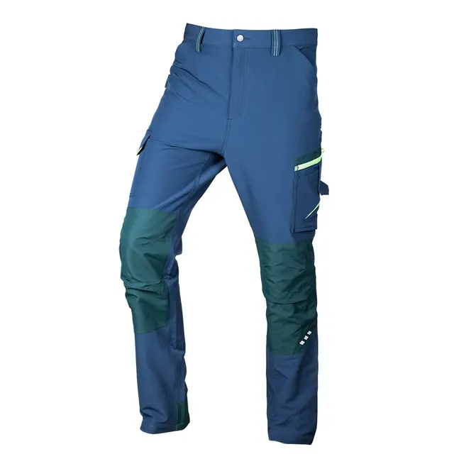 Spodnie robocze Mix&Match 4 way stretch granatowo-zielone rozmiar M