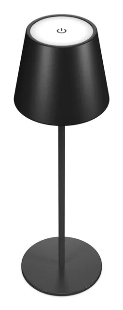 RealPower LED-Tischlampe dimmbar kalt/warm mit Akku schwar