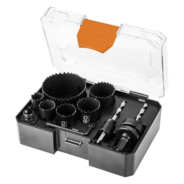 Otwornice bi-metalowe Co8% (19 25 30 35 40 68 mm) zestaw 9 el.