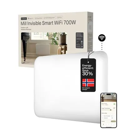 Grzejnik Mill Invisible Smart WiFi Heater PA700WIFI4 Panelowy 700W 9-12m2 Biały IPX4