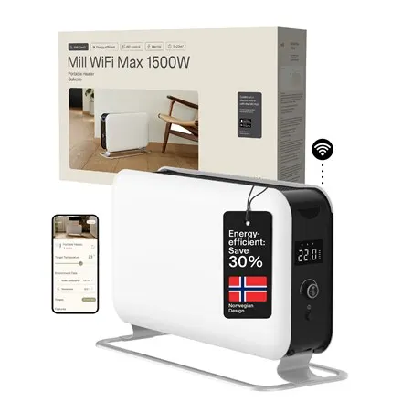 Mill, Portable Heater, CO1500MAXWIFI3, Convection Heater, 1500 W, Suitable for rooms up to 14-18 m2, White, IPX4