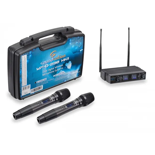 Soundsation WF-D290HH MKII-A2 - cyfrowy system UHF 606-613 5 MHz 2 mikrofony ręczne