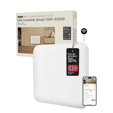 Grzejnik Mill Invisible Smart WiFi Heater PA400WIFI4 Panelowy 400W 4-6m2 Biały IPX4