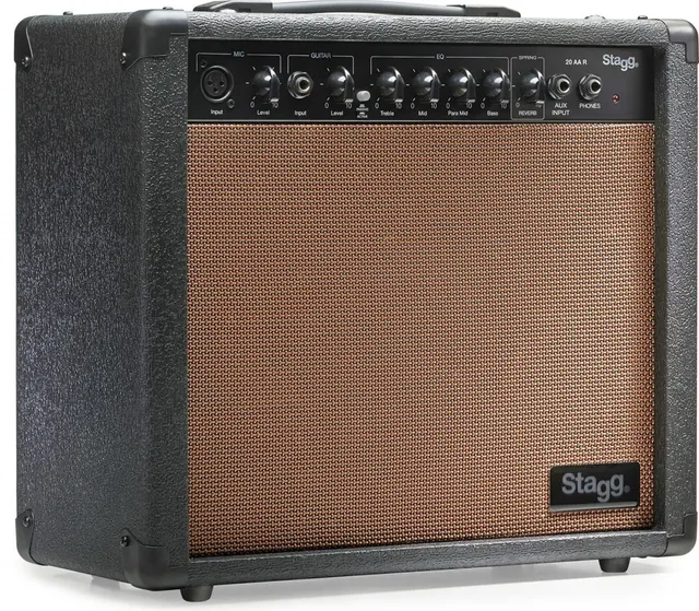 Stagg 20 AA R EU - combo do gitary elektroakustycznej 20 W RMS pogłos sprężynowy