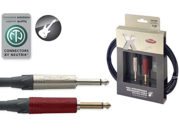 Stagg XGC 3 SW - kabel instrumentalny jack 6 3 mm Neutrik silentPLUG 3 m