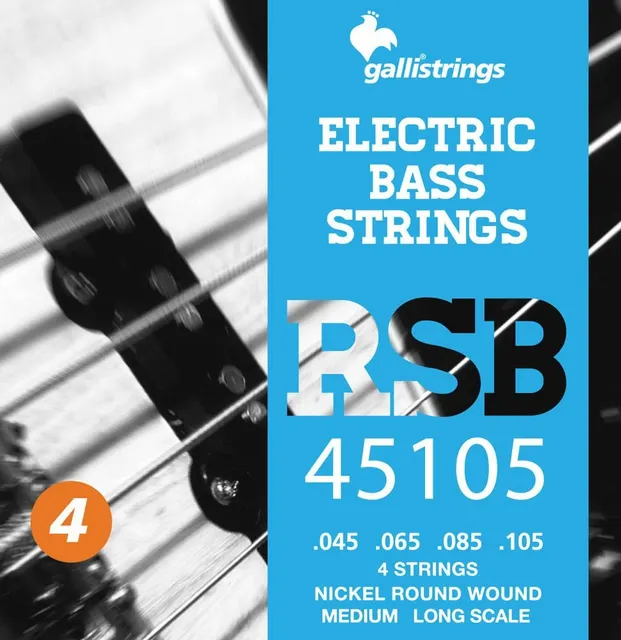 Galli RSB45105 - struny do gitary basowej .045-.105 niklowana owijka roundwound