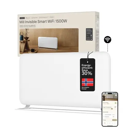 Mill WiFi Panel Heater, PA1500WIFI4A, Panel Heater, 1500 W, Suitable for rooms up to 18-22 m2, White, IPX4