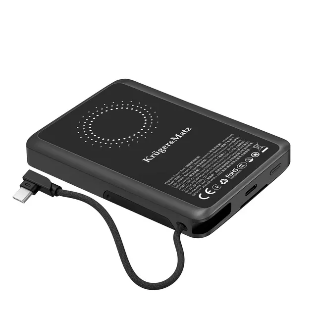 Powerbank Kruger&Matz 10000 mAh Li-pol z funkcją QC oraz PD certyfikat CCC (kraje Azjatyckie)