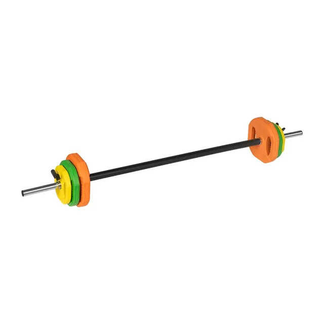 Sztanga składana z obciążeniem żeliwnym gryf 140cm zestaw treningowy 20kg REBEL ACTIVE