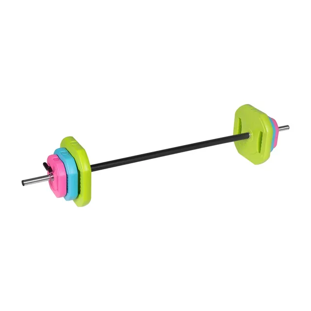 Sztanga składana z obciążeniem bitumicznym gryf 140cm zestaw treningowy 20kg REBEL ACTIVE