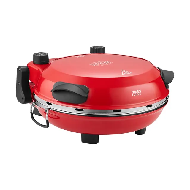 Piec do pizzy TEESA SUPREME FUN 1200W 420 stopni dwie grzałki czerwony