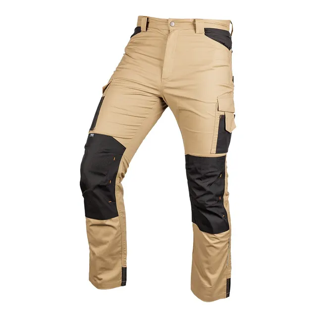 Spodnie robocze Mix&Match Canvas wzmocnienia z Cordury beżowo-czarne rozmiar XL