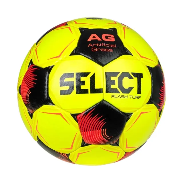 Piłka nożna Select FB Flash Turf v26 Fifa Basic 365.A1N żółto-czerwona 110056 4