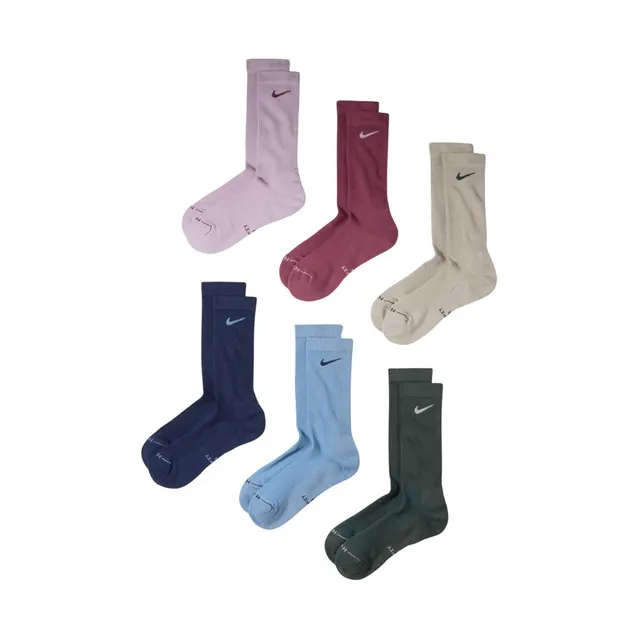 Skarpety Nike Everyday Elevated 6 par różowe niebieskie zielone beżowe HQ8021 916 35-37 5
