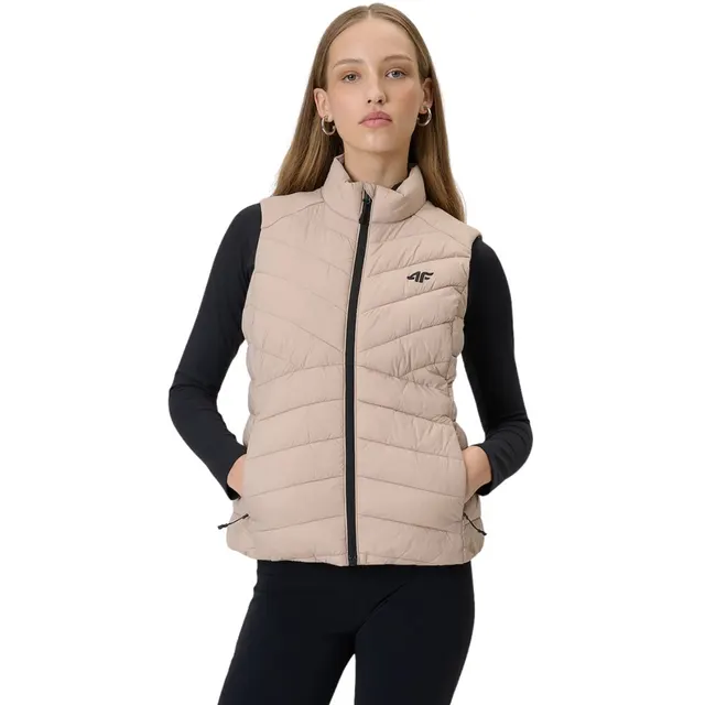 Kamizelka damska 4F F347 beżowa 4FWSS26TVJAF347 83S XL