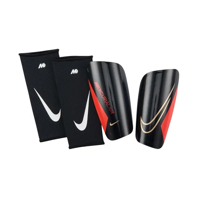 Ochraniacze piłkarskie Nike Mercurial Lite czarno-czerwone DN3611 014 M