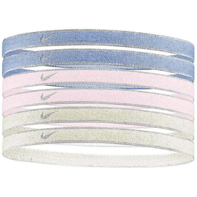 Opaski na włosy Nike 6 szt. Swoosh Sport metalic-fioletowa różowa żółta N1002008511OS