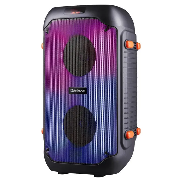 Głośnik Defender BOOMER 25 Bluetooth 25W MP3/FM/SD/USB/AUX/TWS/LCD/RGB/MIC equalizer pilot mikrofon KARAOKE czarny