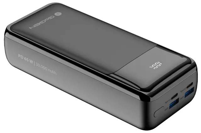 Powerbank GoGEN PB300002B 30000 mAh USB-C PD 65W QC 22 5W LCD czarny