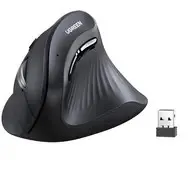 Mysz bezprzewodowa UGREEN MU008 pionowa optyczna 2 4G Bluetooth 5.0 - czarna