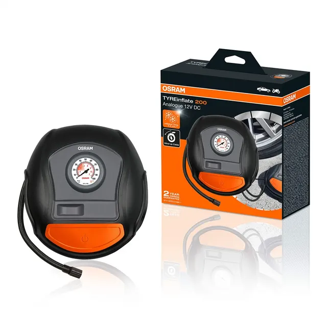 Kompresor 12V 6 9bar - TYREinflate 200 Analogowy kompresor do pompowania opon