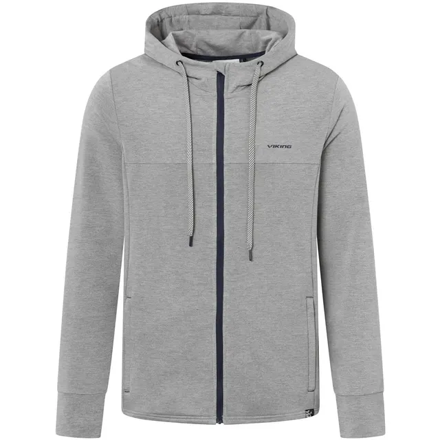 Bluza męska VIKING Lonetree Hoodie Bamboo Man rozpinana z kapturem szara XL