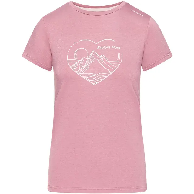 T-shirt damski VIKING Lenta Bamboo Light Lady różowy XS (500/22/5540/4040)