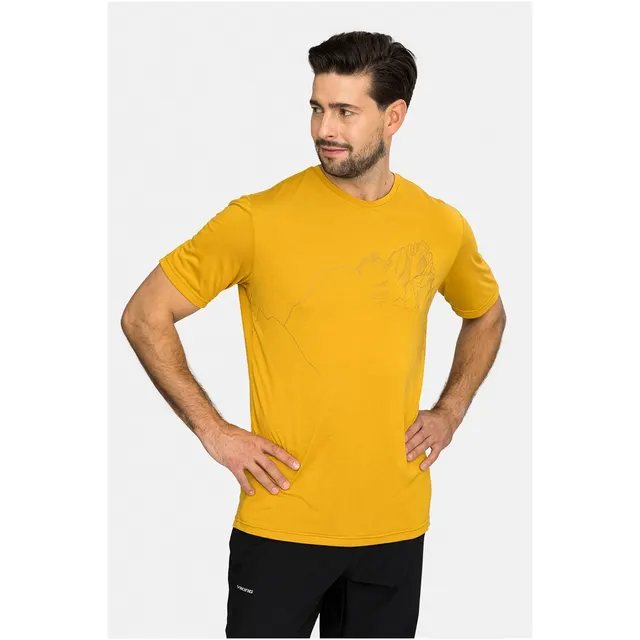 T-shirt męski VIKING Morain Bamboo Man żółty XL