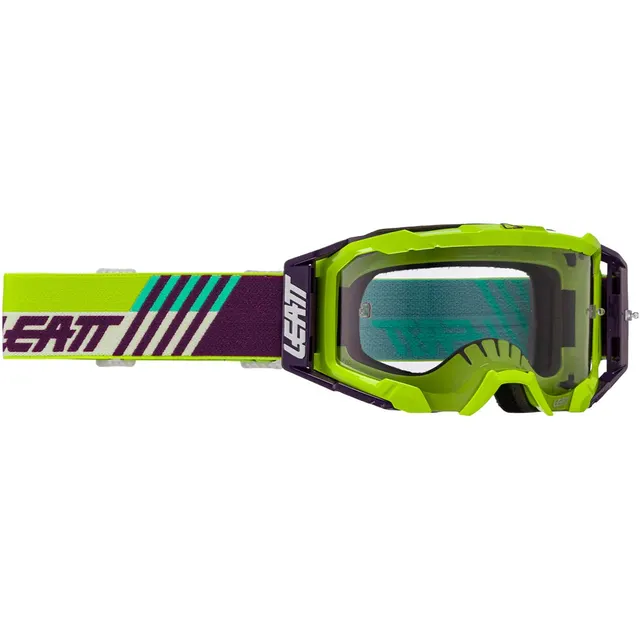 Gogle rowerowe LEATT Goggle Velocity 5.5 Cryztal one size, Cryztal, limonkowe