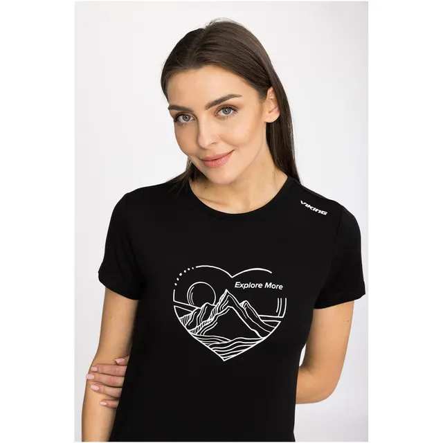 T-shirt damski VIKING Lenta Bamboo Light Lady czarny XL (500/22/5540/0901)