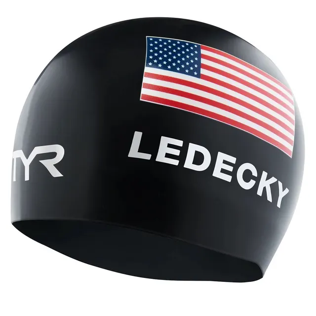 Czepek pływacki TYR Usa silc cap ledecky one size, czarny