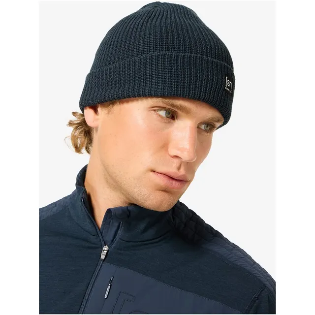 Czapka SUPER.NATURAL Merino Basic Beanie granatowa ONE SIZE one size
