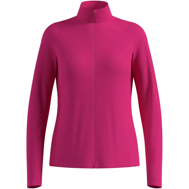 Bluza rozpinana damska Odlo ESSENTIAL WARM FULL ZIP Mid layer full zip różowa L