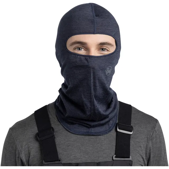Kominiarka BUFF MERINO LIGHTWEIGHT BALACLAVA SOLID NIGHT BLUE one size