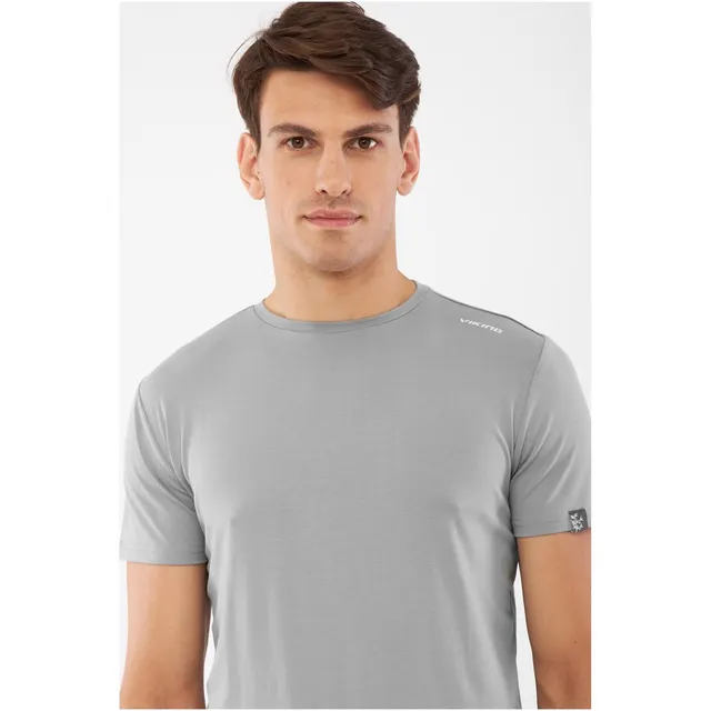 T-shirt męski VIKING Lenta Bamboo Light Man jasno szary XXL